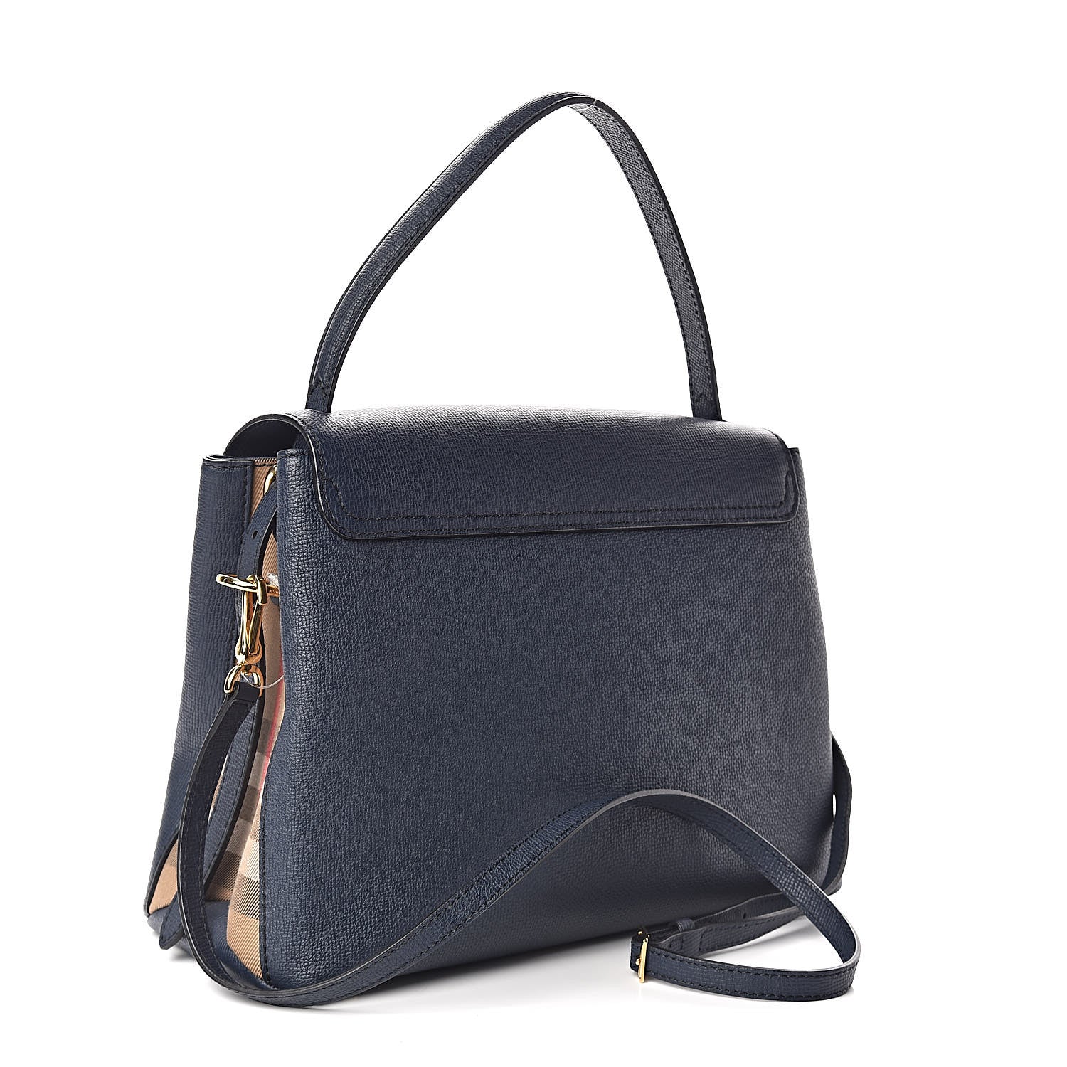 Burberry Derby Calfskin House Check Medium Camberley Ink Blue 3 of 10