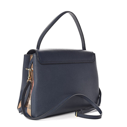 Burberry Derby Calfskin House Check Medium Camberley Ink Blue 3 of 10