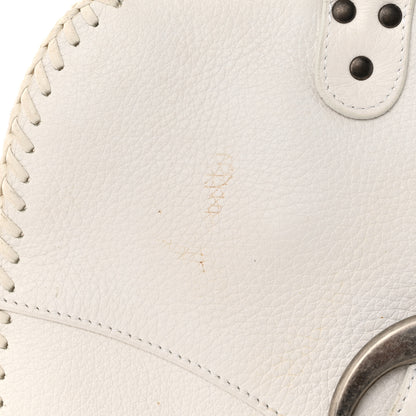 Christian Dior Calfskin Braided Gaucho Double Saddle Bag White 12 of 21