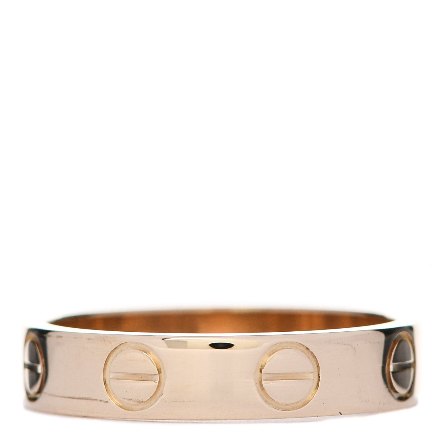 18K Yellow Gold 3.5mm LOVE Wedding Band Ring 46 3.75