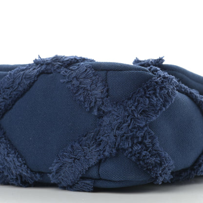 Chanel Cotton Canvas Quilted Medium Chanel 19 Flap Navy Blue 10 of 14