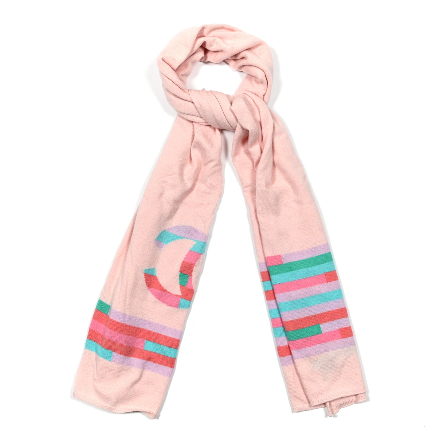 Cashmere Cotton CC Scarf Pink