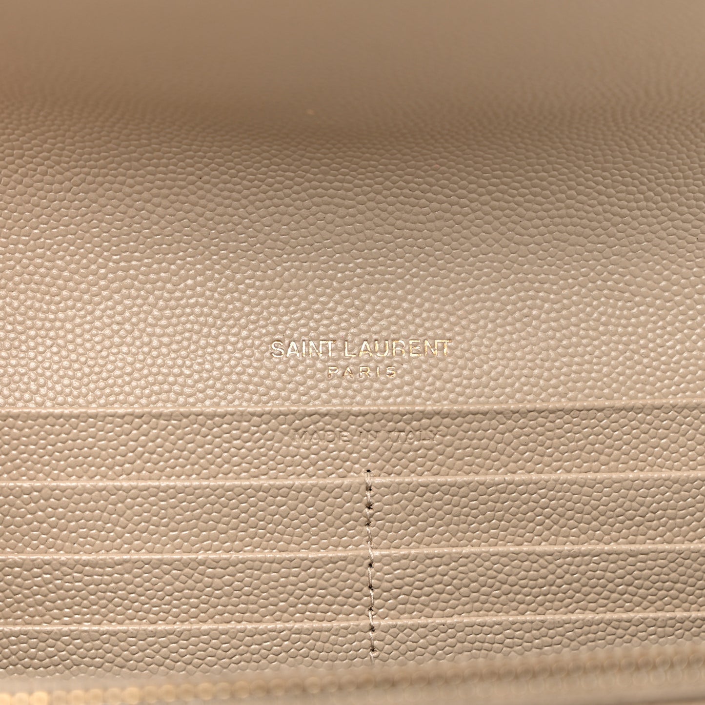 Grain De Poudre Matelasse Chevron Monogram Flap Wallet Dark Beige