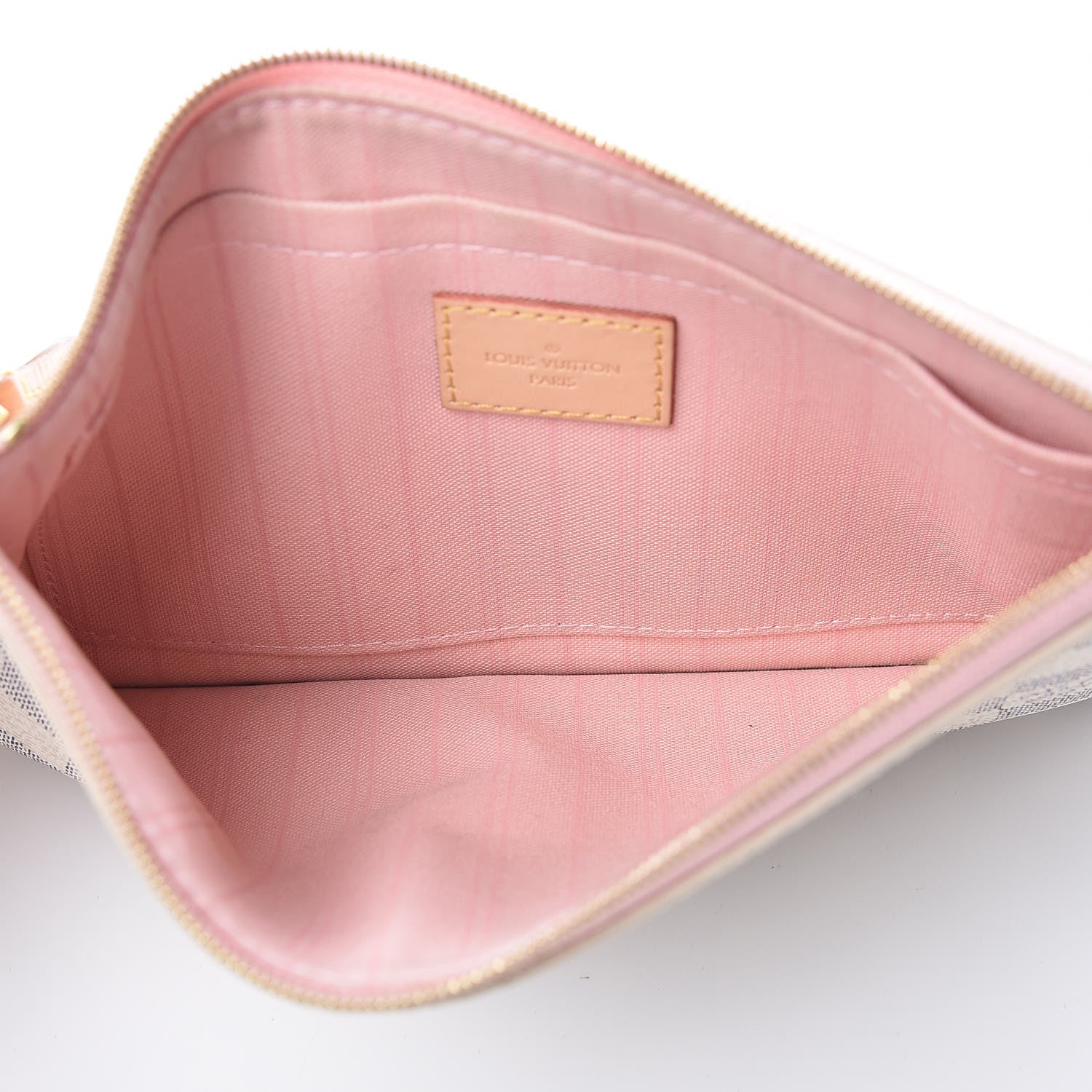 Louis Vuitton Damier Azur Neverfull MM GM Pochette Rose Ballerine 8 of 9
