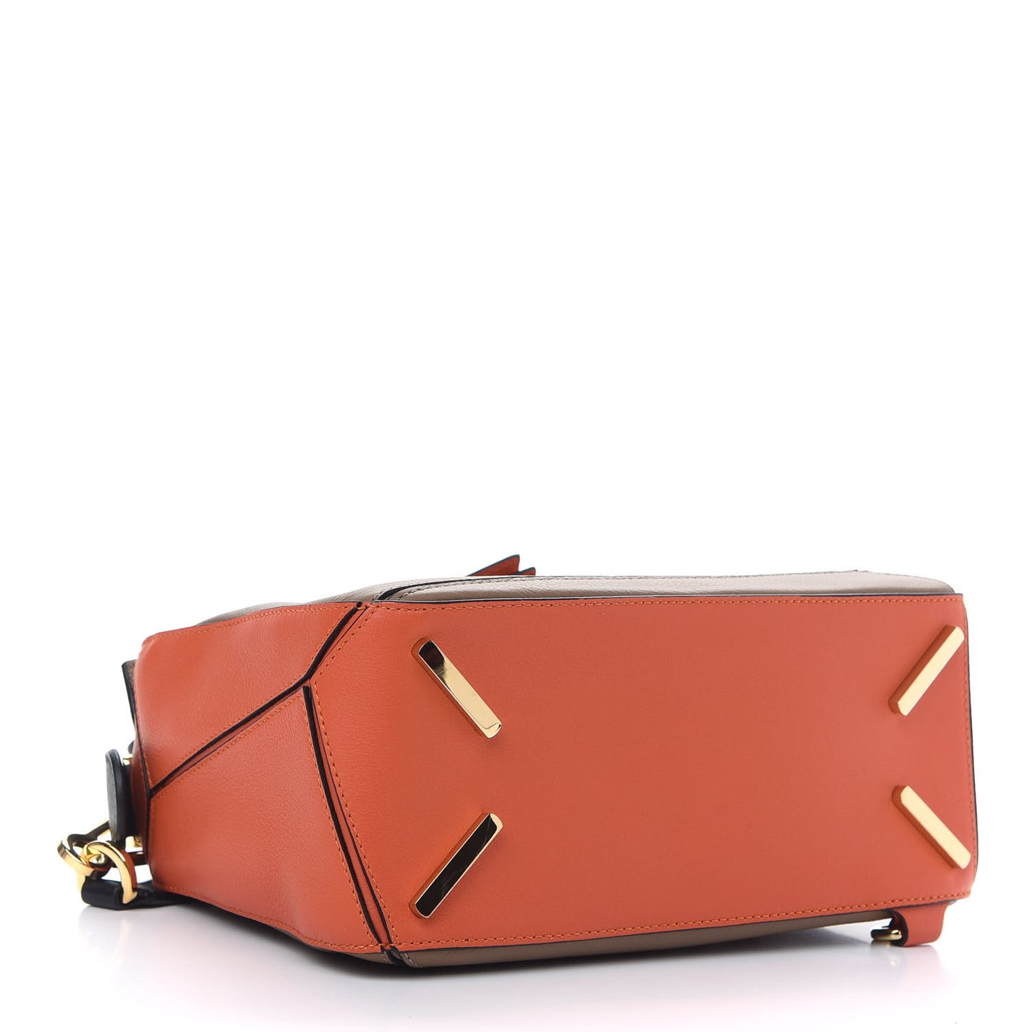 Calfskin Small Puzzle Bag Mink Coral Black