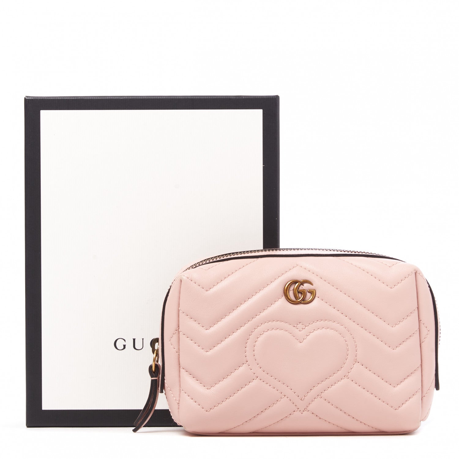 Gucci Calfskin Matelasse GG Marmont Cosmetic Case Perfect Pink 10 of 10