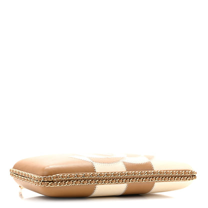 Chanel Lambskin CC Stitch Chain Around Clutch  Beige White 4 of 13