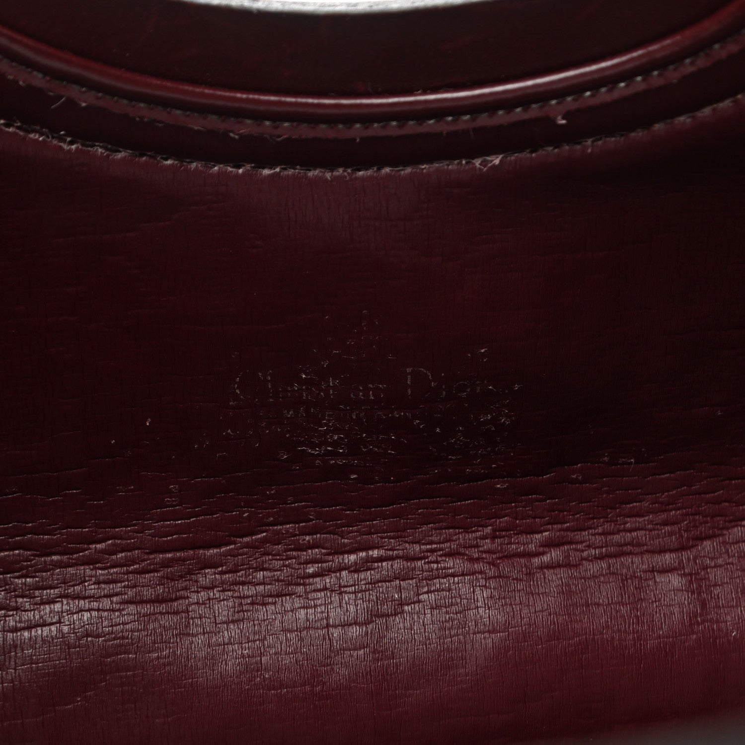 Christian Dior Oblique Fold Over Clutch Burgundy 6 of 6