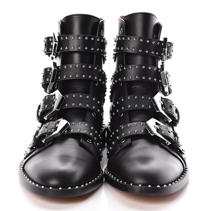 Givenchy Calfskin Studded Prue Buckle Bootie 38.5 Black 2 of 8