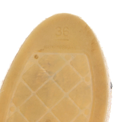 Chanel Lambskin CC Espadrilles Beige Black 36 6 of 8
