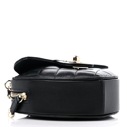 Chanel Lambskin Quilted CC In Love Heart Clutch With Chain Black 4 of 10