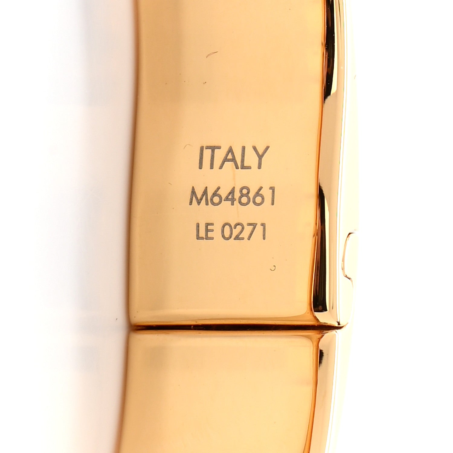 Louis Vuitton Brass Crystal Monogram Nanogram Strass Cuff M Gold 5 of 8