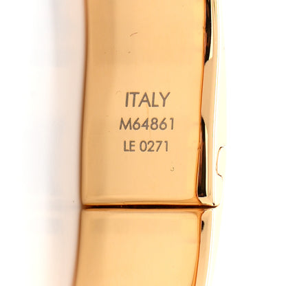 Louis Vuitton Brass Crystal Monogram Nanogram Strass Cuff M Gold 5 of 8
