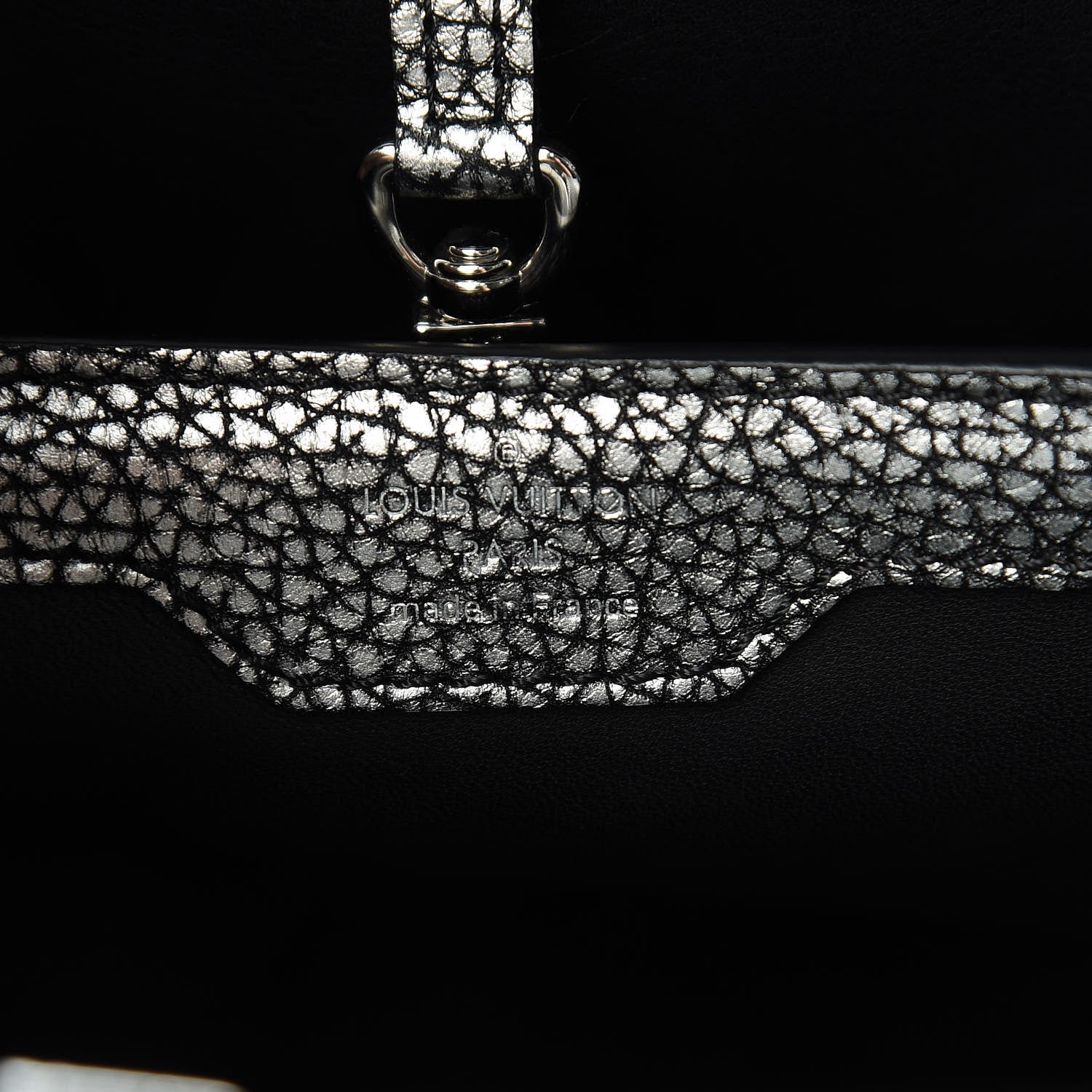 Louis Vuitton Taurillon Capucines PM Chrome 7 of 10