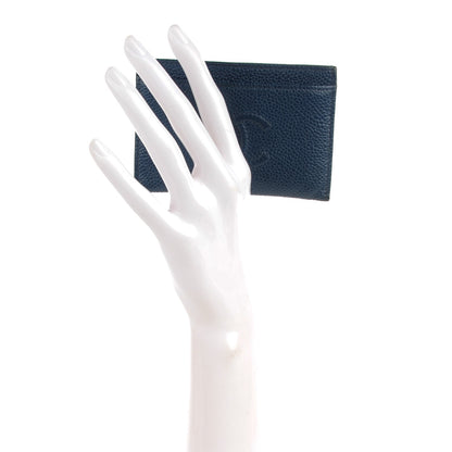 Chanel Caviar Timeless CC Card Holder Dark Blue 2 of 7