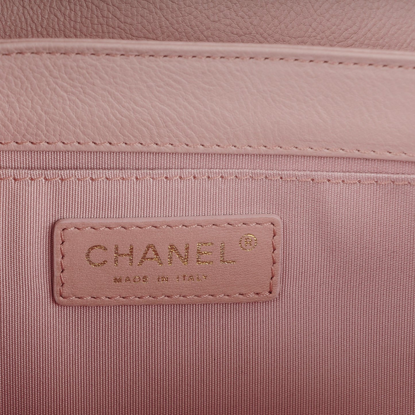 Calfskin Quilted CC Box Flap Light Pink