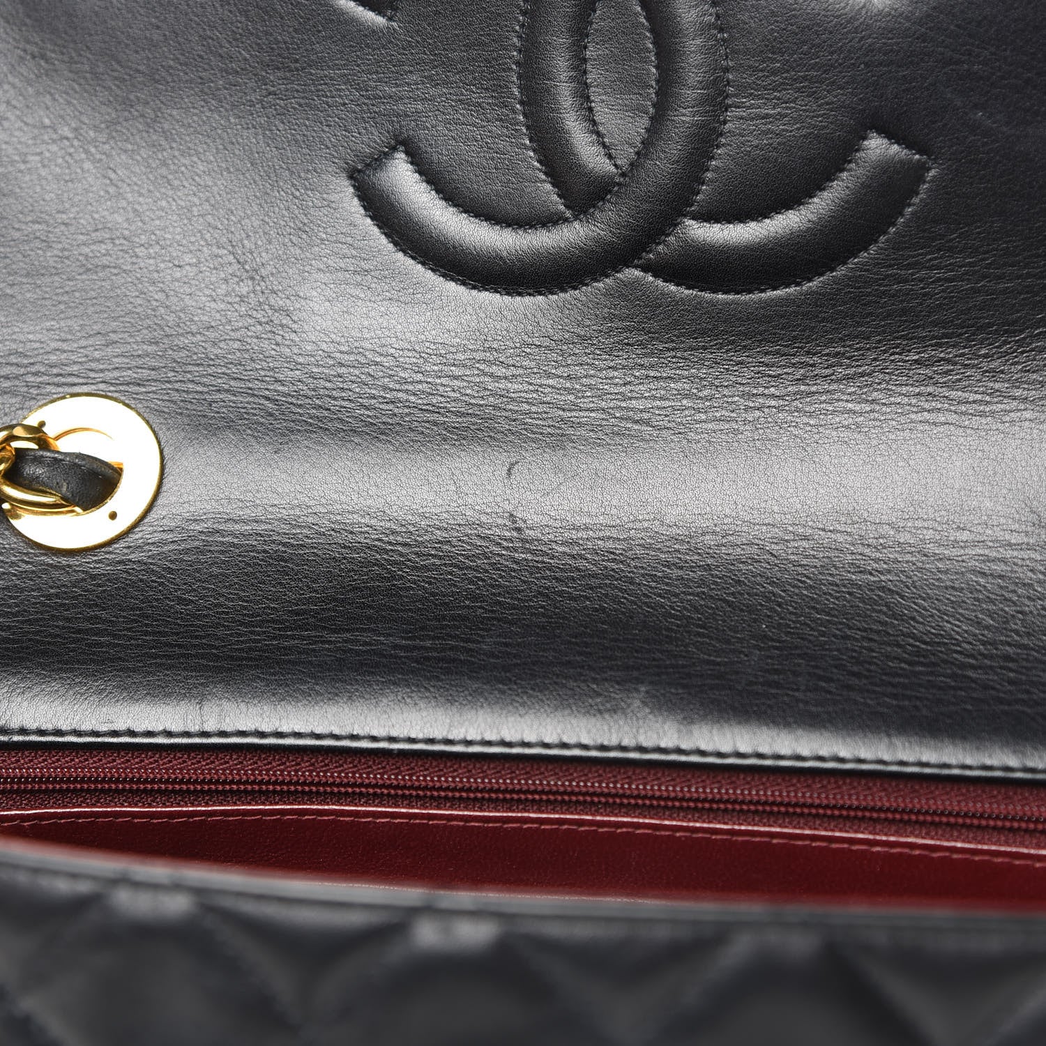 Chanel Lambskin Quilted XL Jumbo Single Flap Black 15 of 19