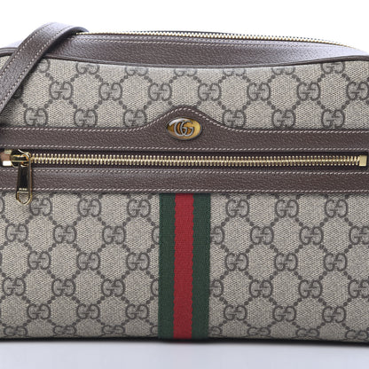 Gucci GG Supreme Monogram Web Small Ophidia Shoulder Bag Brown 7 of 9