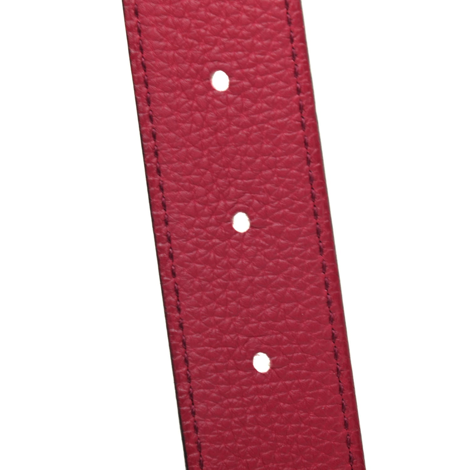 Hermes Box Togo 32mm Belt Strap 80 Black Rouge Grenat 3 of 4