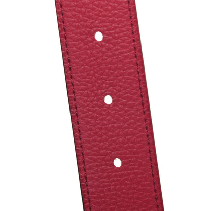 Hermes Box Togo 32mm Belt Strap 80 Black Rouge Grenat 3 of 4