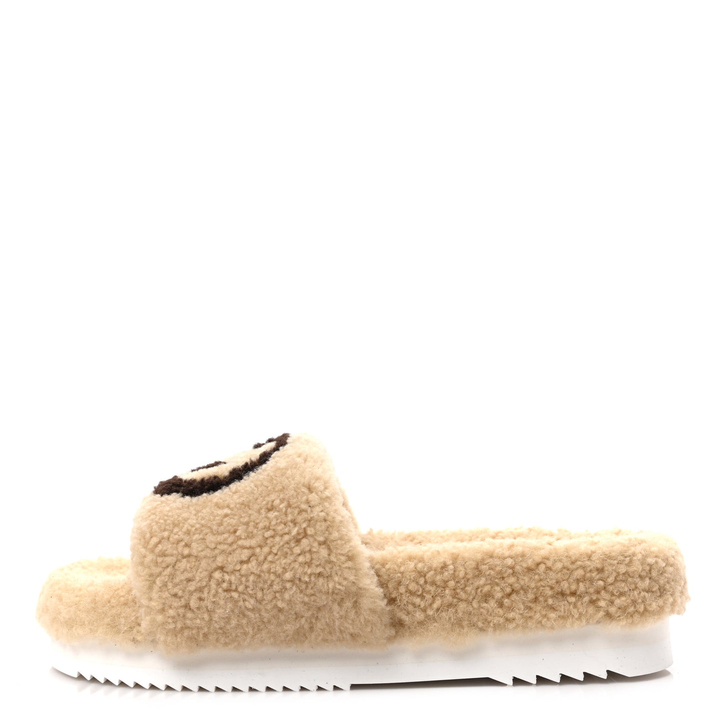 Merino Interlocking G Slide Sandals 39 Butterscotch Cocoa