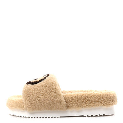 Gucci Merino Interlocking G Slide Sandals 39 Butterscotch Cocoa 1 of 9