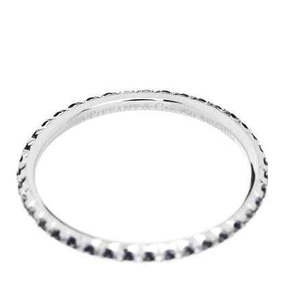 Tiffany 18K White Gold Iolite Metro Ring 48 4.5 4 of 4