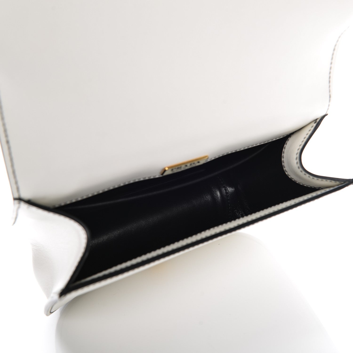 Prada City Calf Pionniere Saddle Bag Black White 5 of 6