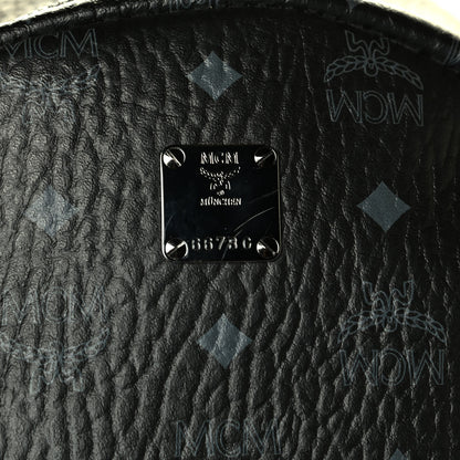 MCM Visetos Medium Side Studs Stark Backpack Black 8 of 8