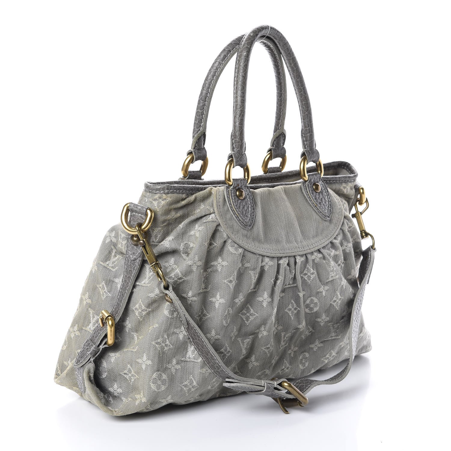 Louis Vuitton Denim Neo Cabby MM Grey 3 of 9