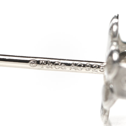 Tiffany Sterling Silver Twist Knot Earrings 4 of 5