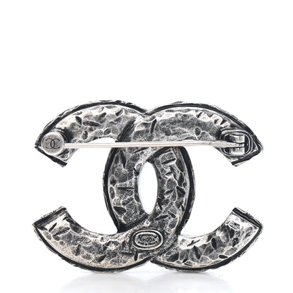 Chanel Ruthenium Crystal CC Brooch 2 of 3