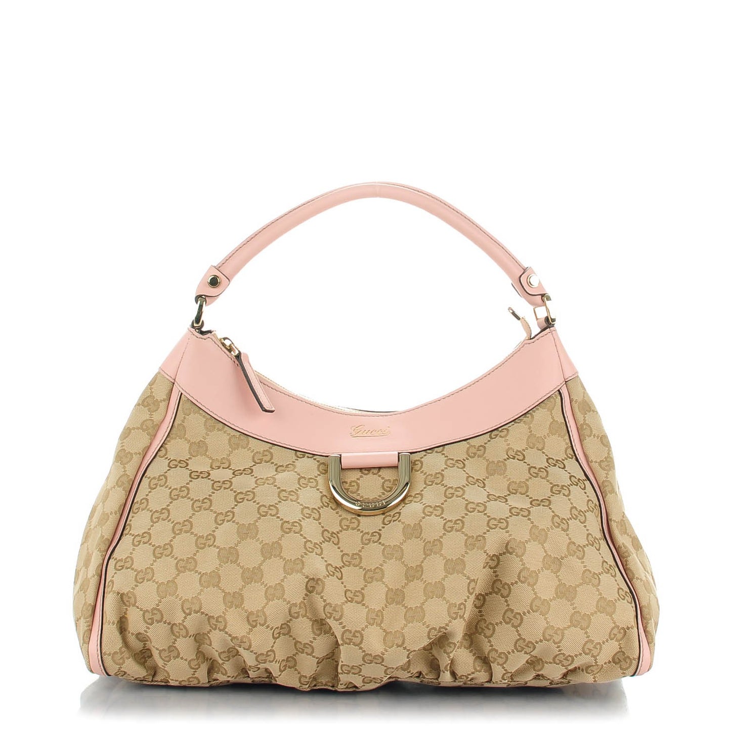 Monogram Large D Gold Hobo Pink