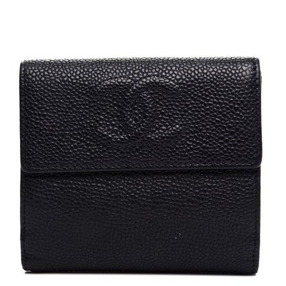 Chanel Caviar Timeless CC Compact Flap Wallet Black 1 of 8