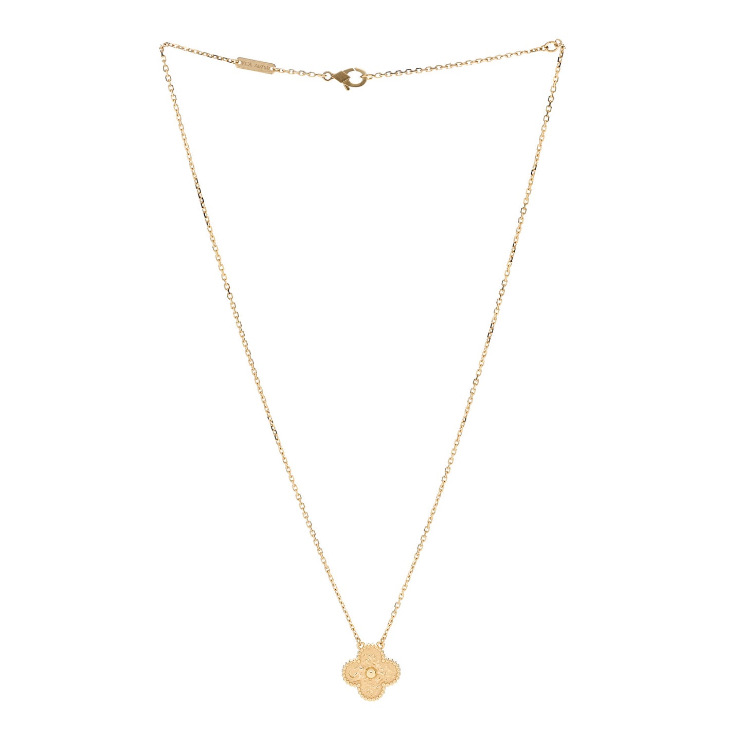 18K Yellow Gold Vintage Alhambra Pendant Necklace