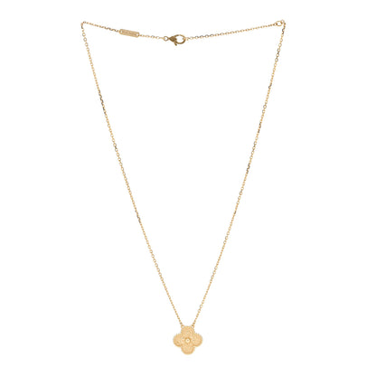 Van Cleef & Arpels 18K Yellow Gold Vintage Alhambra Pendant Necklace 3 of 7