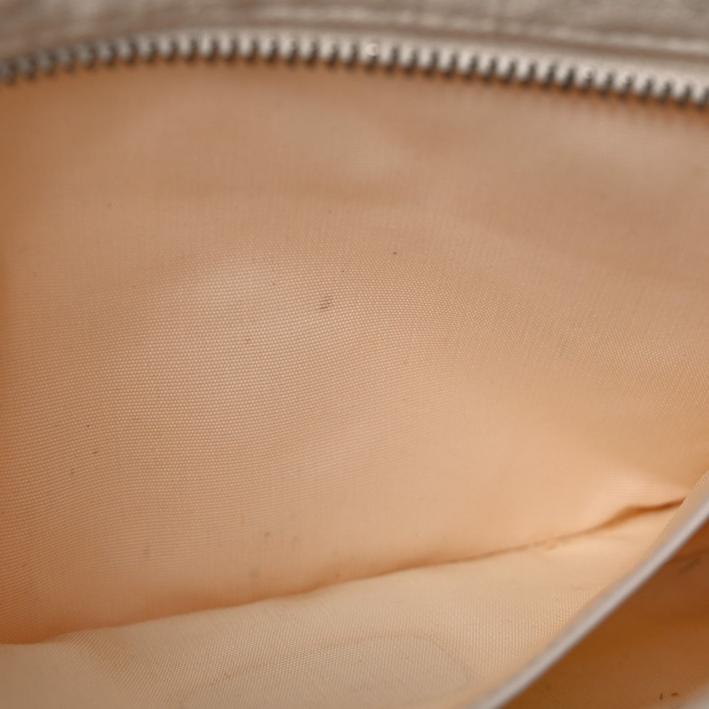 Coated Canvas Cannage Panarea Pouch White