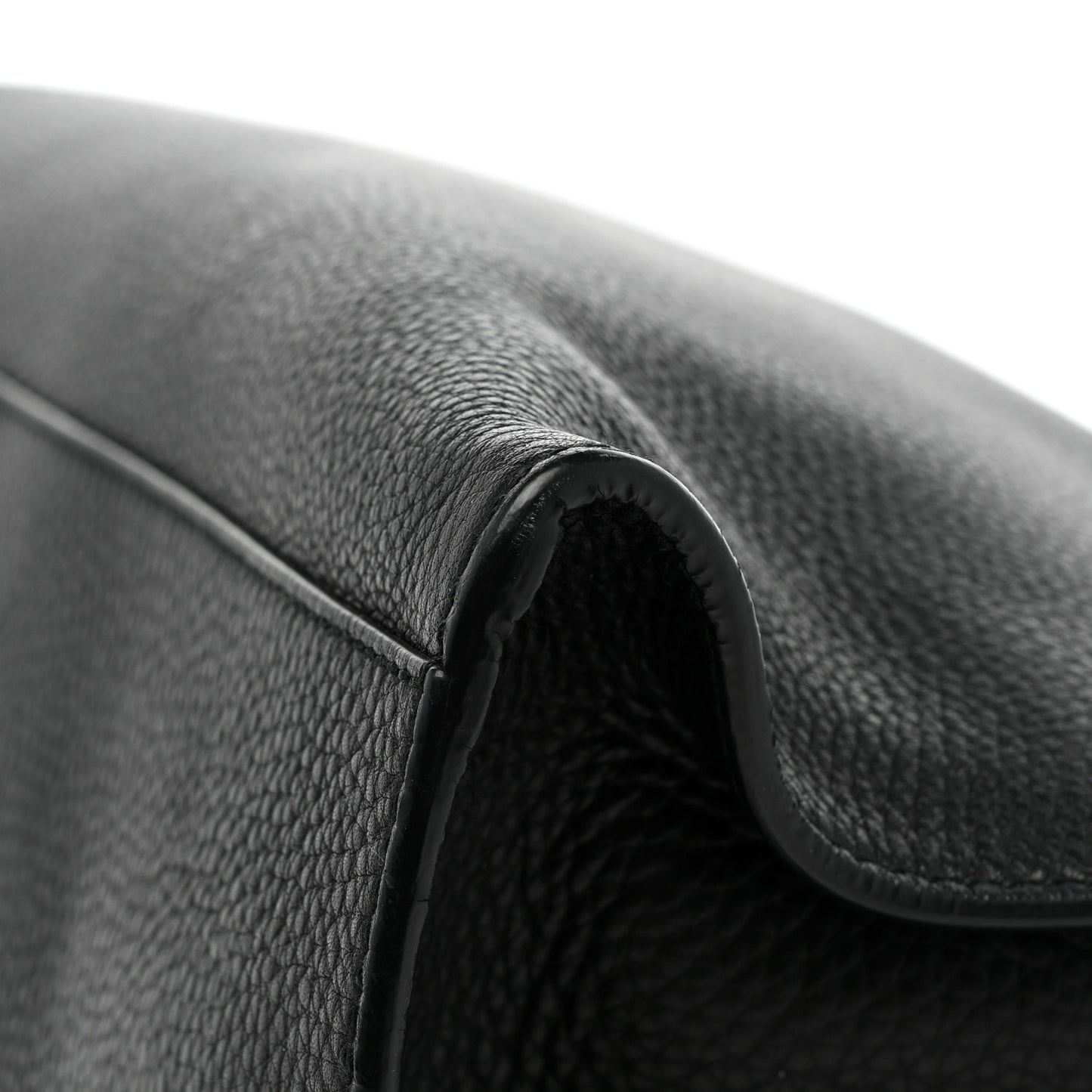 Calfskin Medium Bamboo Daily Shopper Black