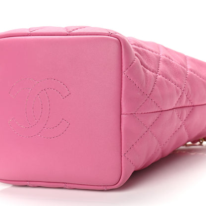 Chanel Lambskin Quilted Small Perfect Meeting Hobo Pink 10 of 12