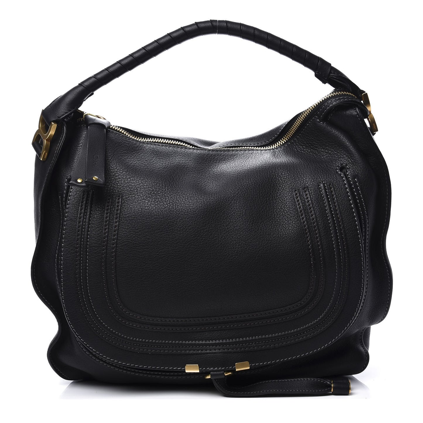Calfskin Large Marcie Hobo Black