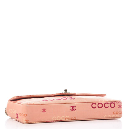 Chanel Canvas Chocolate Bar Quilted Coco East West Flap Pink 4 of 20