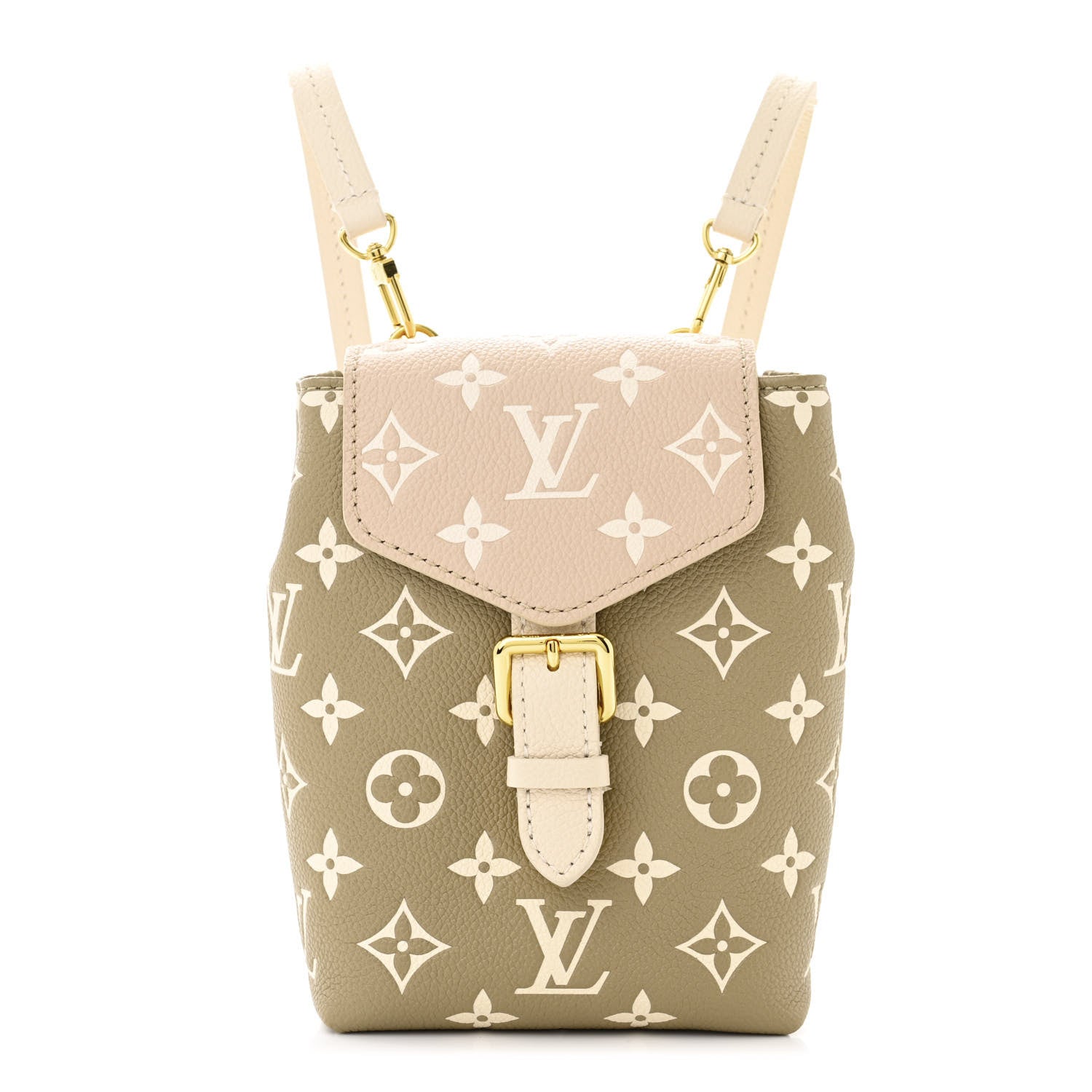 Louis Vuitton Empreinte Monogram Spring in the City Tiny Backpack Kaki Beige Cream 1 of 9