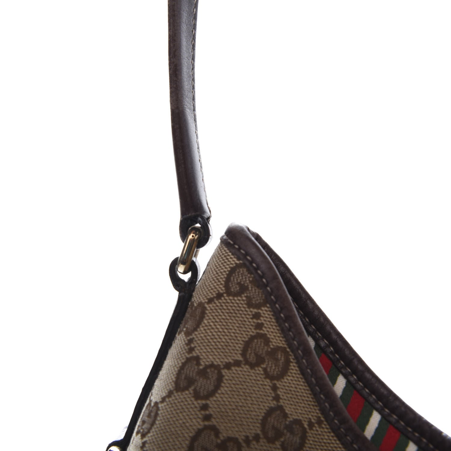 Gucci Monogram Medium New Britt Hobo Dark Brown 16 of 17