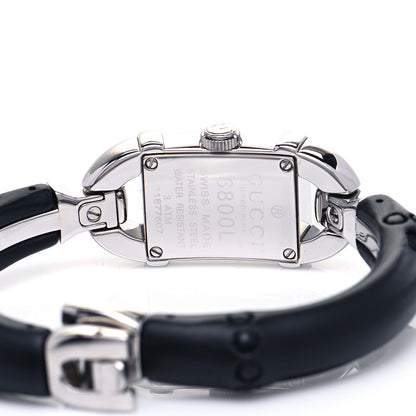 Gucci Stainless Steel Calfskin Diamond Pave 16mm 6800L Bamboo Quartz Watch 4 of 6