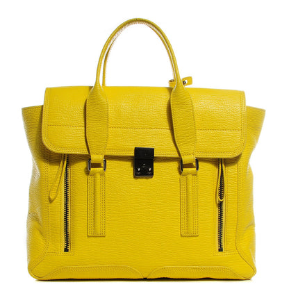 3.1 Phillip Lim 3.1 Leather Large Pashli Satchel Electric Yellow 1 of 12