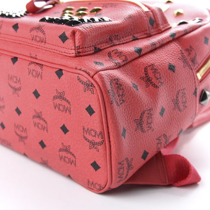 MCM Visetos Studded Small Stark Backpack Corail 6 of 9