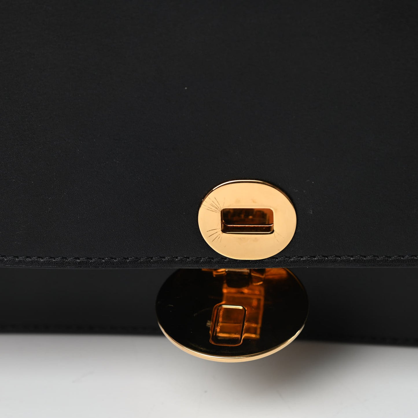 Calfskin Big Trouble Chain Bag Black