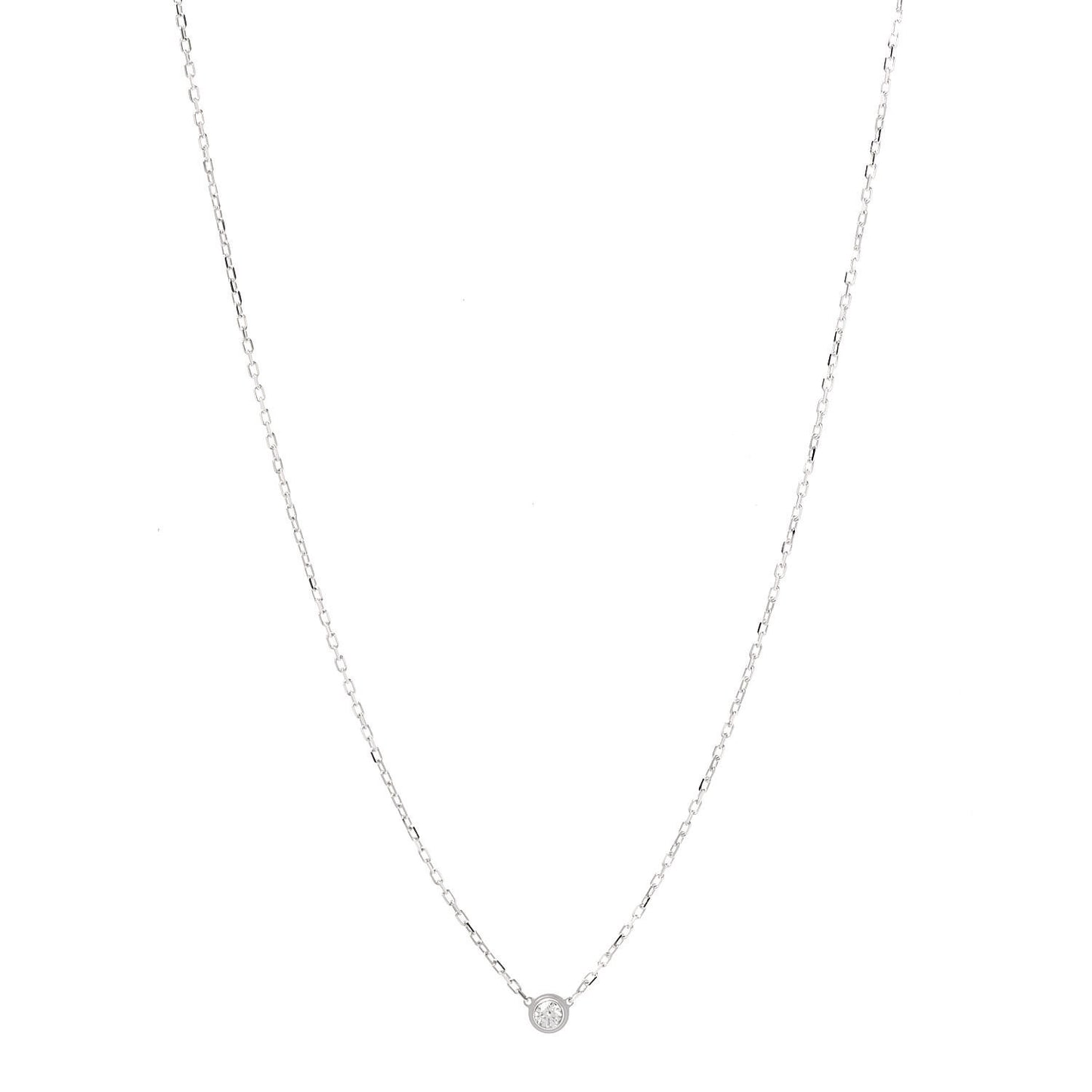 18K White Gold Diamond SM D'Amour Pendant Necklace