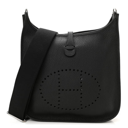 Hermes Taurillon Clemence Evelyne III PM Black 1 of 11