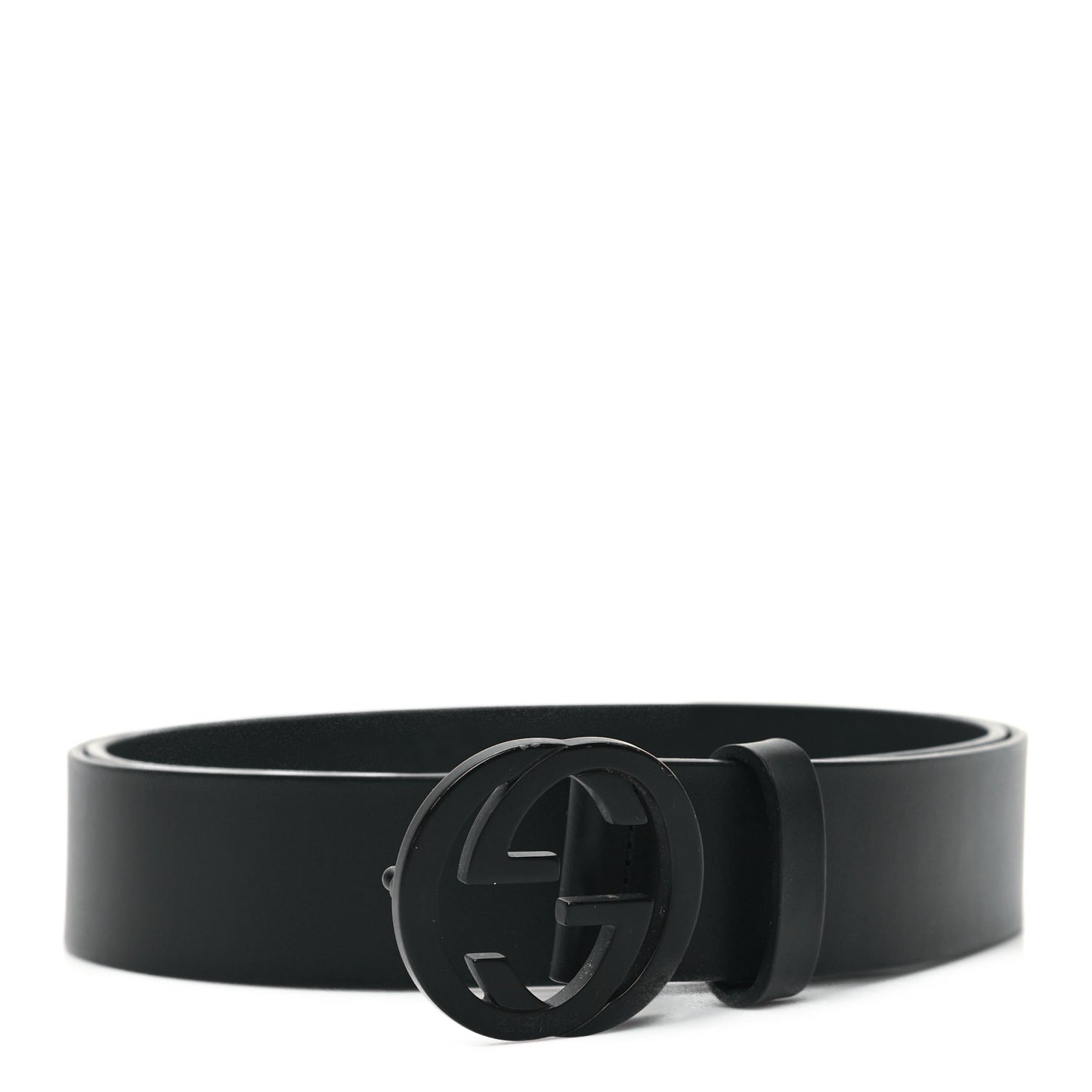 Selleria Calfskin Monochrome Interlocking G 37mm Belt 95 38 Black